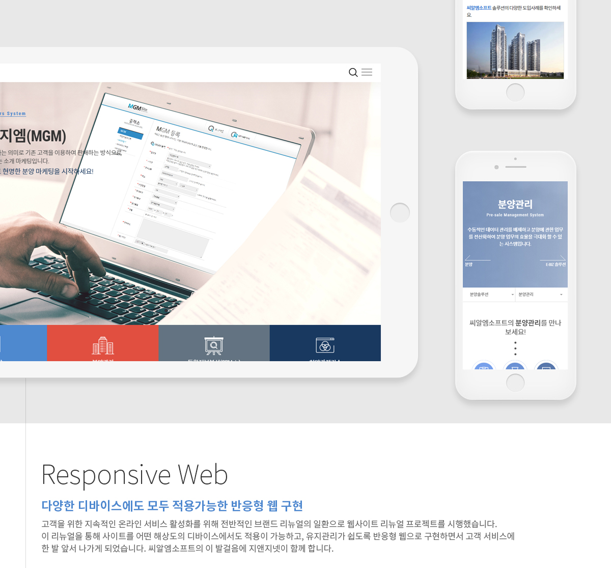 CRMsoft 반응형웹사이트 상세 이미지 2