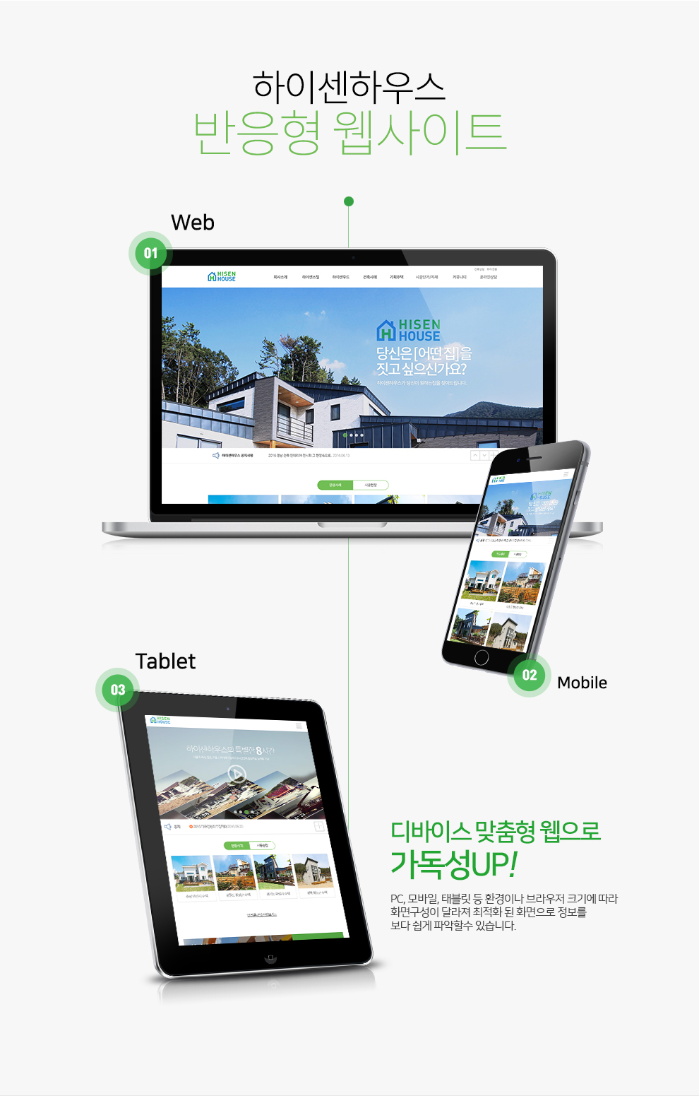 하이센하우스 반응형웹사이트 상세 이미지 2